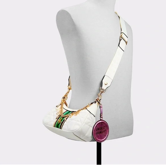 Aldo WICKED Stylish White with charms and Guitar Strap Women's Bag SOLD OUT! - Picture 6 of 15